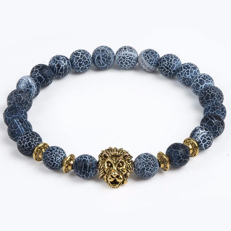 Lion Bead Bracelet | Silver or Gold Accents - Y.S Alley