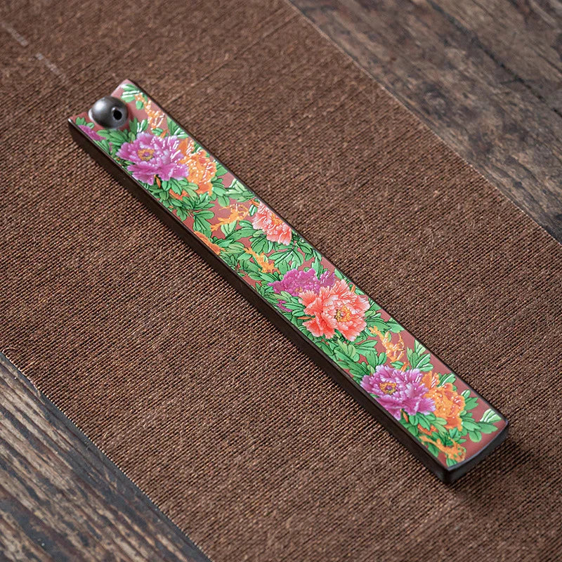 Hand‑Enamel Incense Stick Holder — Classical Chinese Series (6 Patterns) - Y.S Alley
