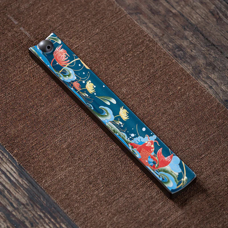 Hand‑Enamel Incense Stick Holder — Classical Chinese Series (6 Patterns) - Y.S Alley