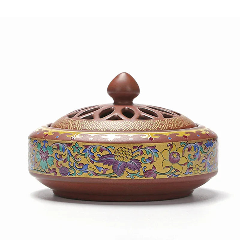 Cloisonné Ceramic Incense Burner — Hand-Made Backflow Censer - Y.S Alley