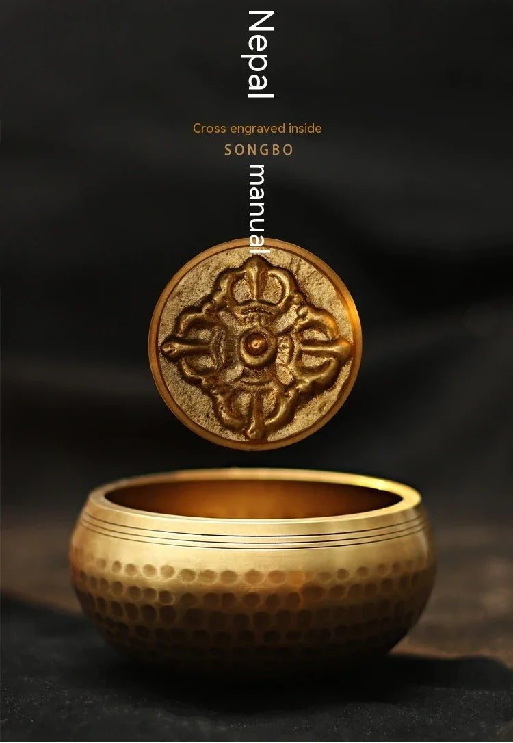 Hand-Hammered Lotus Buddhist Singing Bowl - Y.S Alley