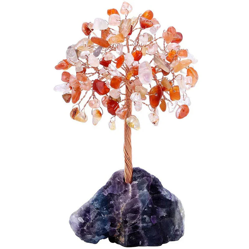 Crystal Tree of Life Gemstone Ornament – 8 Variants
