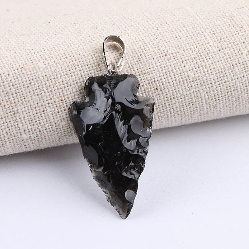 Shadow Arrow Obsidian Pendant — Cut Through Negativity - Y.S Alley
