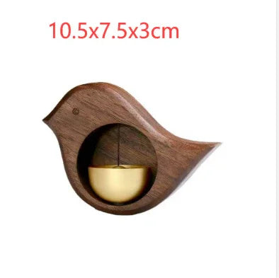 Minimalist Wood-Brass Door Bell — 6 Sculptural Shapes, Beech or Walnut - Y.S Alley
