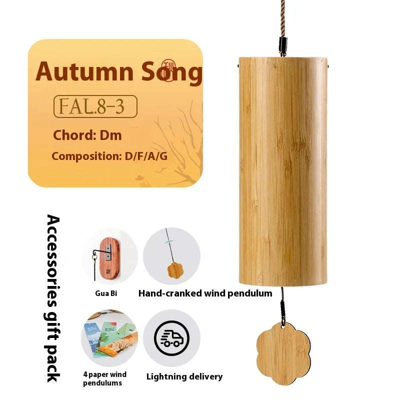 Four-Seasons Bamboo Chime — 8-Tone Hand-Tuned Cylinders - Y.S Alley