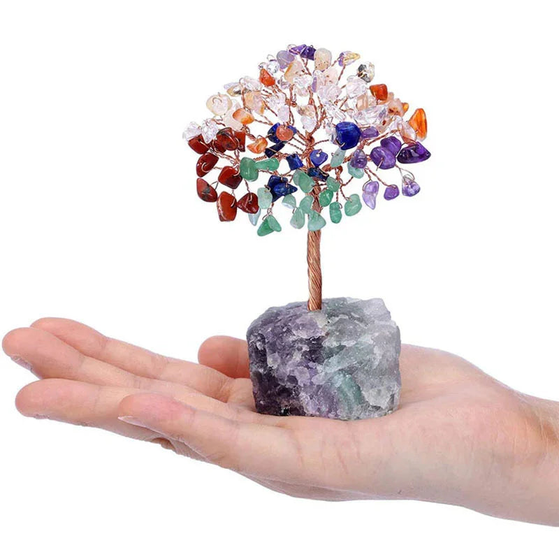 Crystal Tree of Life Gemstone Ornament – 8 Variants
