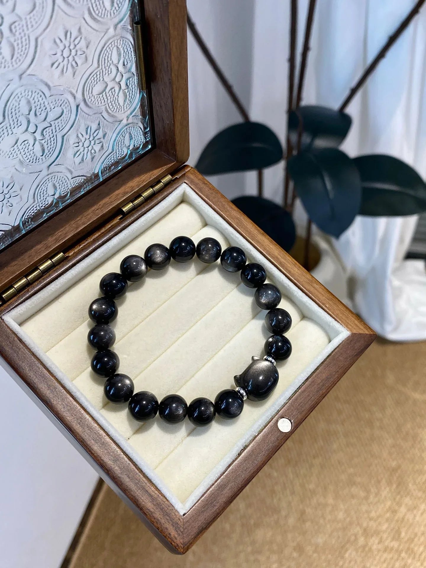Black Grounding Gemstones Bracelet - Choose Shungite, Obsidian and Tiger's Eye