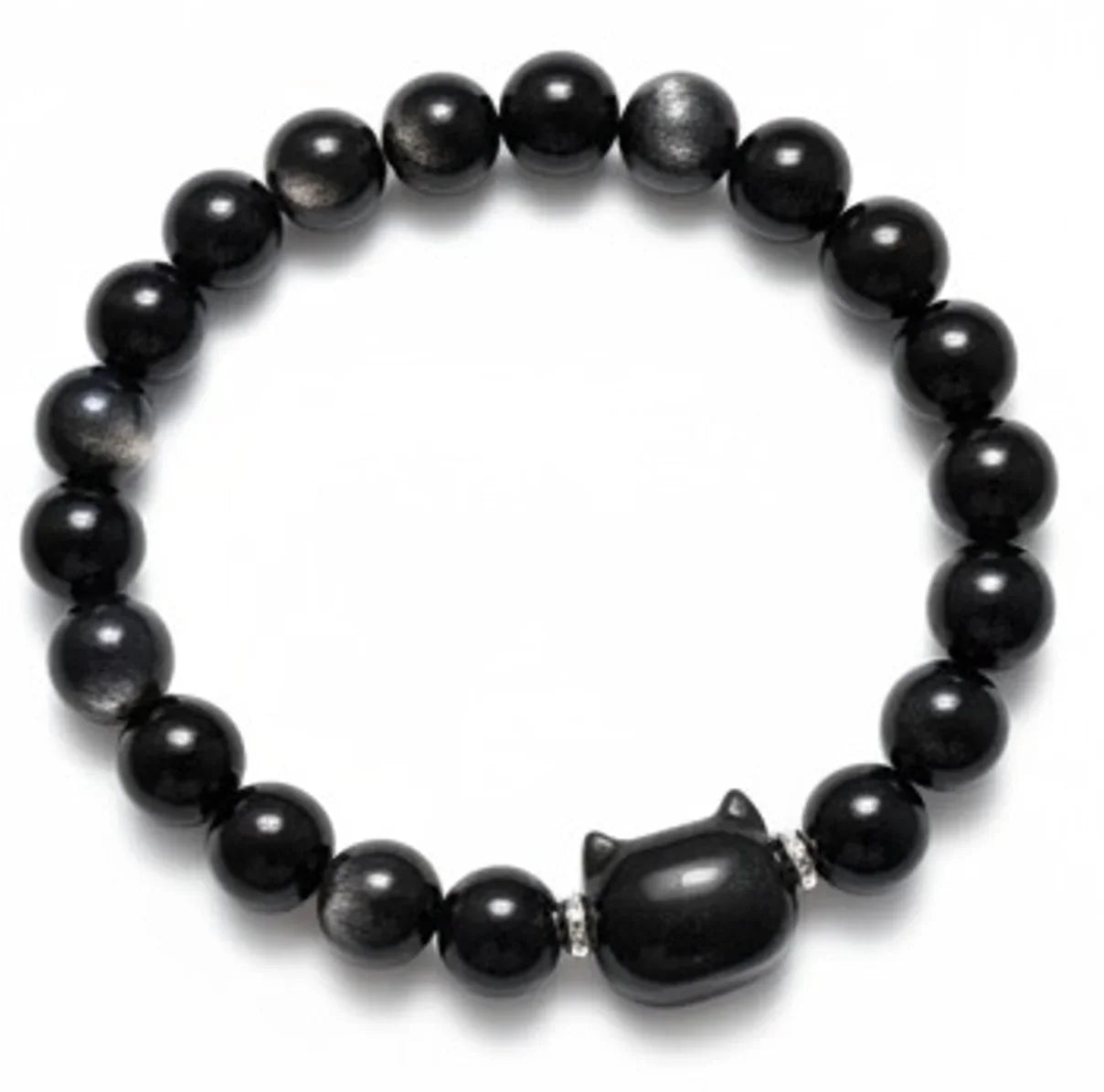 Black Grounding Gemstones Bracelet - Choose Shungite, Obsidian and Tiger's Eye