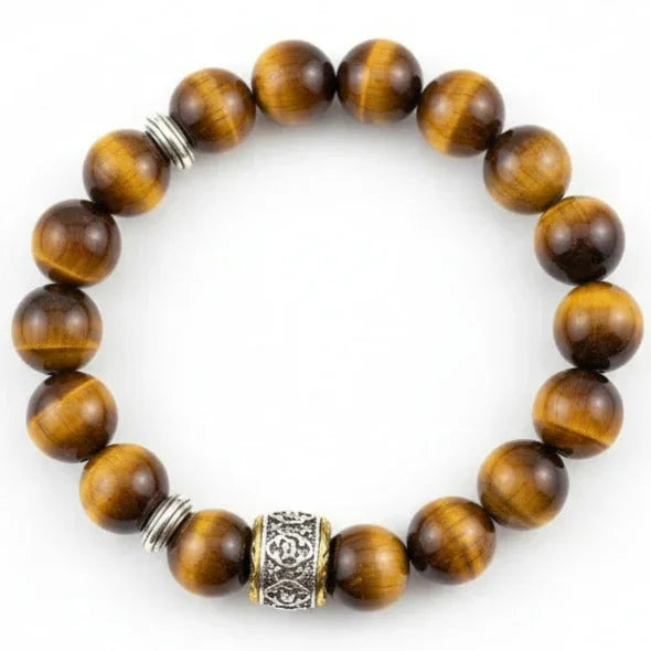 Black Grounding Gemstones Bracelet - Choose Shungite, Obsidian and Tiger's Eye