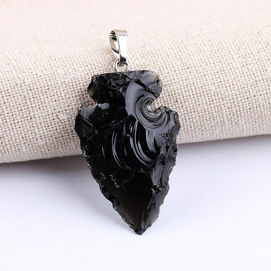 Shadow Arrow Obsidian Pendant — Cut Through Negativity - Y.S Alley