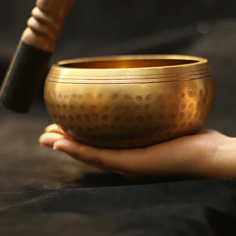 Hand-Hammered Lotus Buddhist Singing Bowl - Y.S Alley