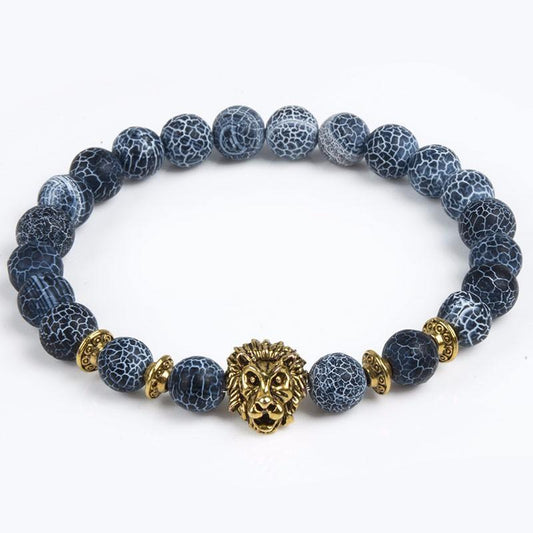 Lion Bead Bracelet | Silver or Gold Accents - Y.S Alley