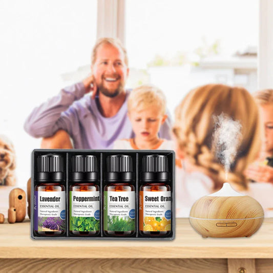 Pure Essential Oil Set — 4-Pack or 6-Pack Aromatherapy Collection - Y.S Alley
