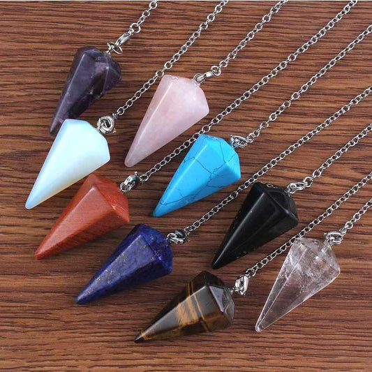 Pendulum Point Crystal Necklace — 11 Stones, 1 Purpose: Inner Guidance - Y.S Alley