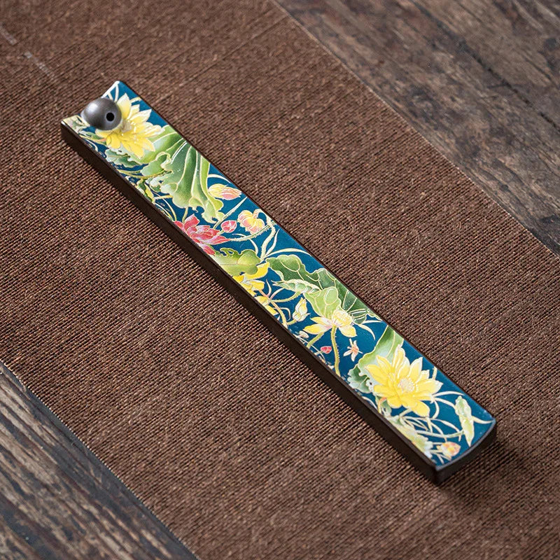 Hand‑Enamel Incense Stick Holder — Classical Chinese Series (6 Patterns) - Y.S Alley