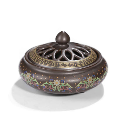 Cloisonné Ceramic Incense Burner — Hand-Made Backflow Censer - Y.S Alley