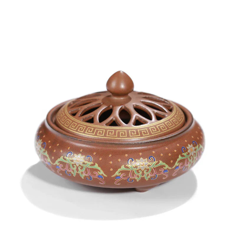Cloisonné Ceramic Incense Burner — Hand-Made Backflow Censer - Y.S Alley