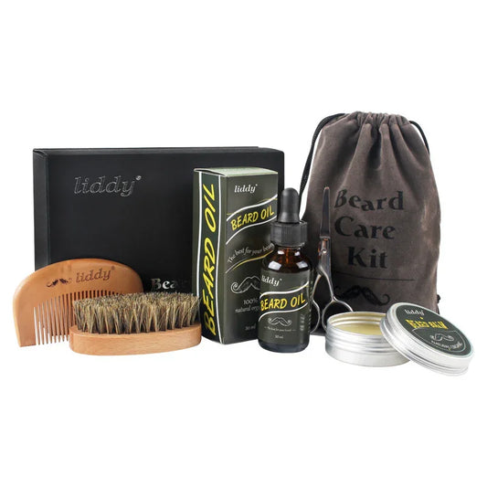 Men’s Beard Care Kit — Oil, Balm & Grooming Tools (Gift Box + Travel Pouch) - Y.S Alley