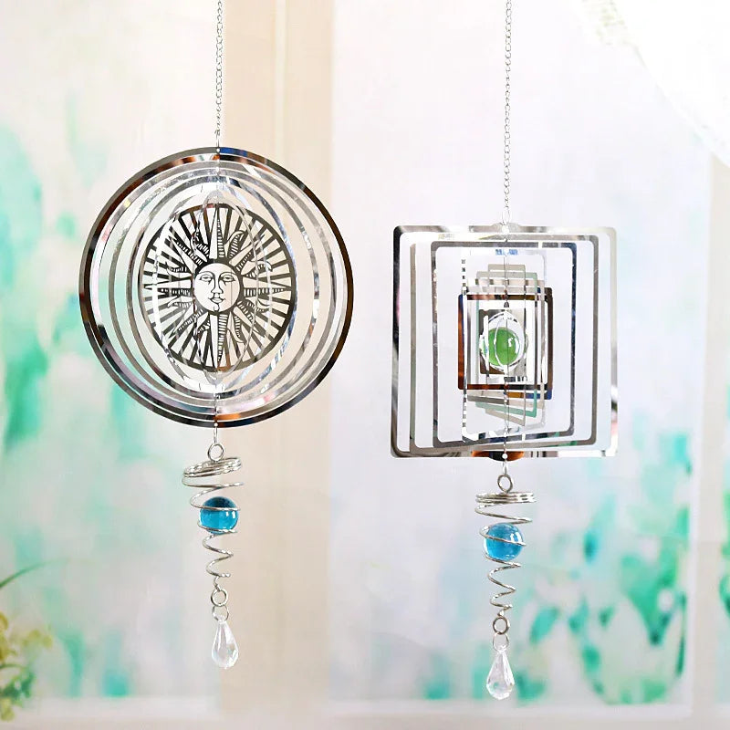 Modern Rotating Wind Chimes — 58 cm Kinetic Spinner (3 Styles) - Y.S Alley