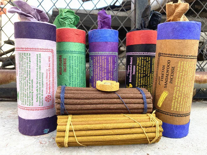Himalayas Hand‑Rolled Incense — 30 Sticks + Cork Holder - Y.S Alley