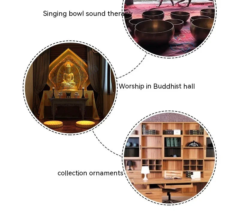 Hand-Hammered Lotus Buddhist Singing Bowl - Y.S Alley