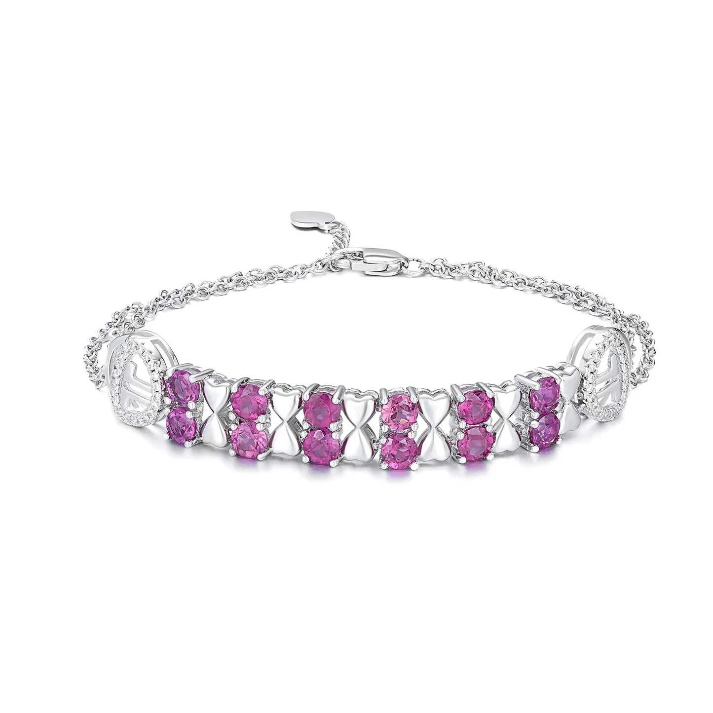 925 Purple Garnet Tennis Bracelet Sterling Silver - Y.S Alley