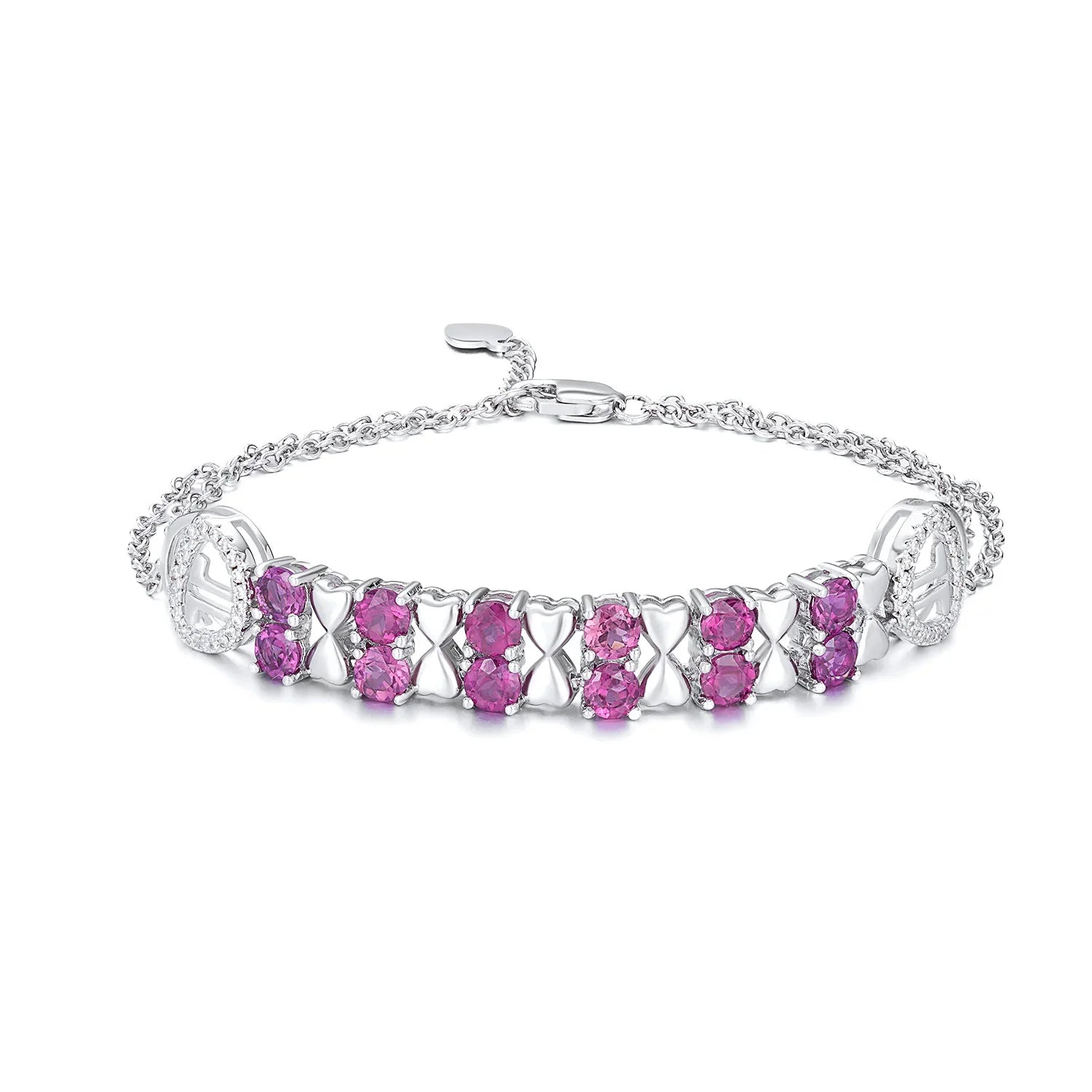 925 Purple Garnet Tennis Bracelet Sterling Silver - Y.S Alley