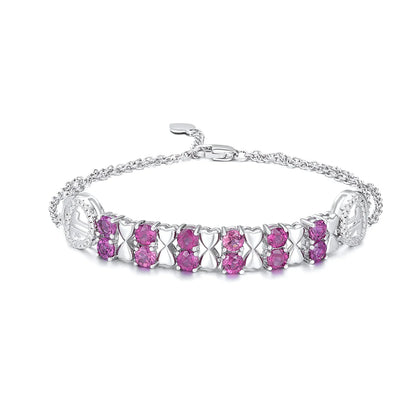 925 Purple Garnet Tennis Bracelet Sterling Silver - Y.S Alley