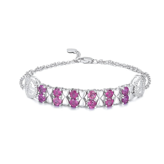 925 Purple Garnet Tennis Bracelet Sterling Silver - Y.S Alley