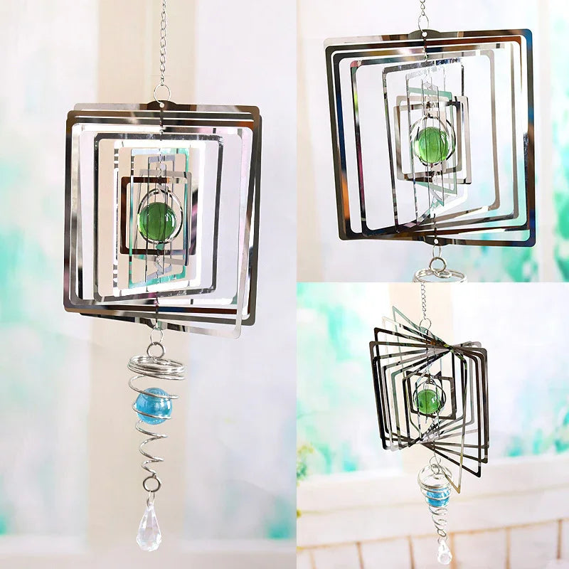 Modern Rotating Wind Chimes — 58 cm Kinetic Spinner (3 Styles) - Y.S Alley