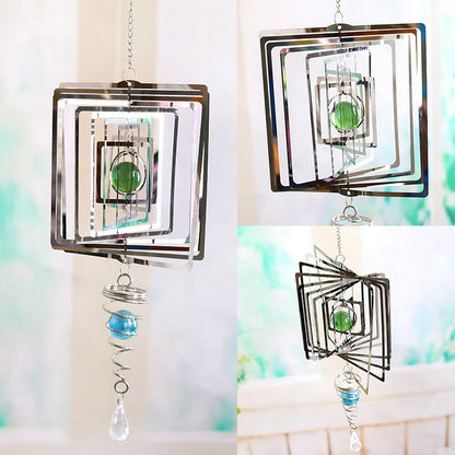 Modern Rotating Wind Chimes — 58 cm Kinetic Spinner (3 Styles) - Y.S Alley