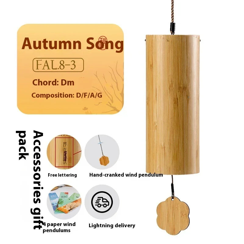 Four-Seasons Bamboo Chime — 8-Tone Hand-Tuned Cylinders - Y.S Alley