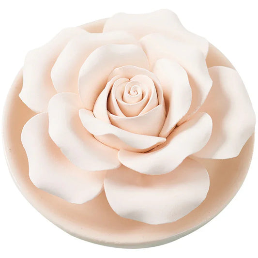 Lotus & Rose Porcelain Aroma Plate — Silent Diffuser - Y.S Alley
