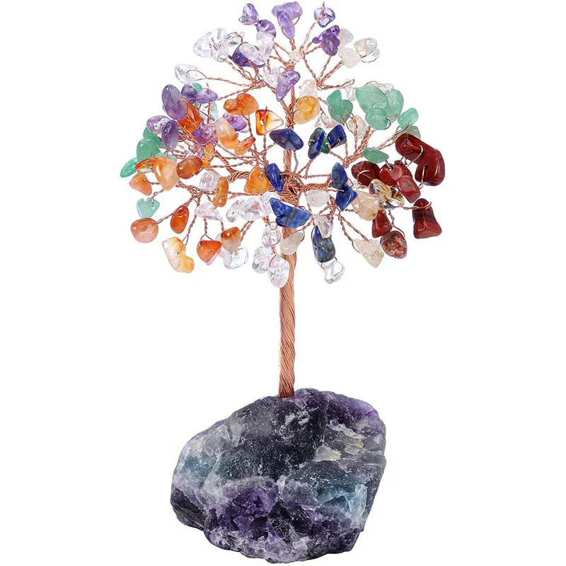 Crystal Tree of Life Gemstone Ornament – 8 Variants