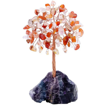 Crystal Tree of Life Gemstone Ornament – 8 Variants