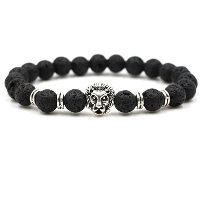 Lion Bead Bracelet | Silver or Gold Accents - Y.S Alley
