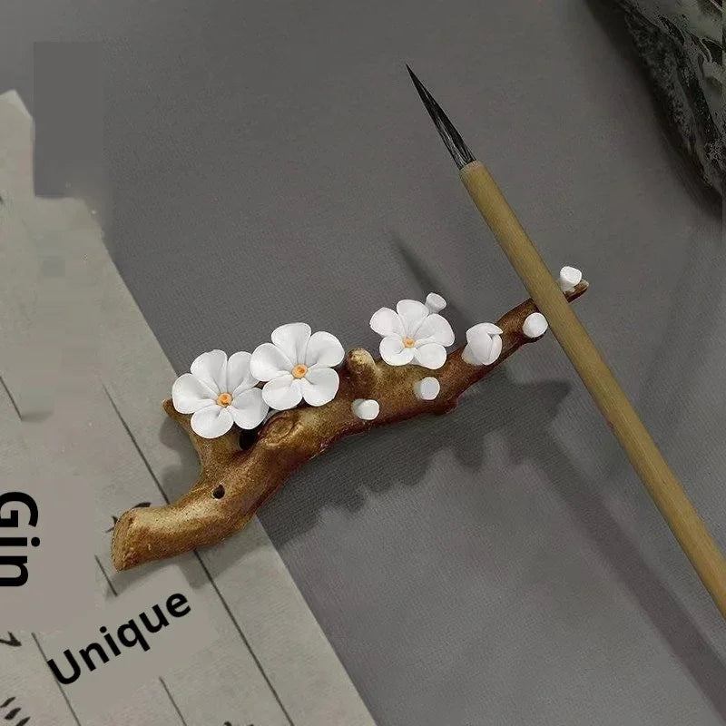 Plum Blossom Ceramic Incense Holder — Pink, Red and White - Y.S Alley