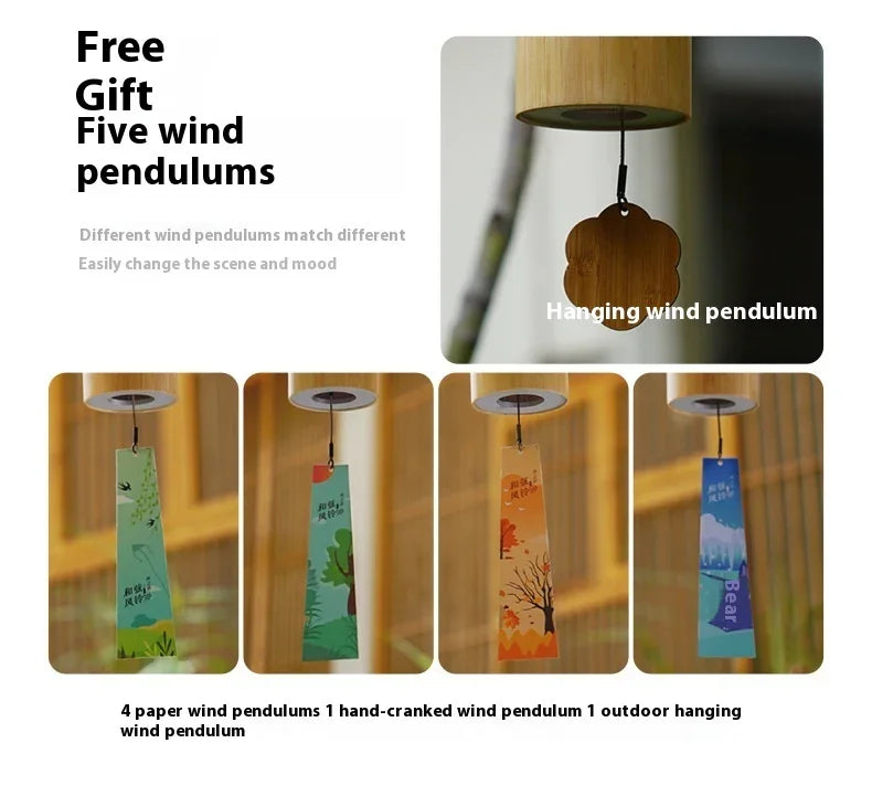 Four-Seasons Bamboo Chime — 8-Tone Hand-Tuned Cylinders - Y.S Alley
