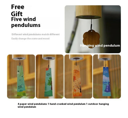 Four-Seasons Bamboo Chime — 8-Tone Hand-Tuned Cylinders - Y.S Alley
