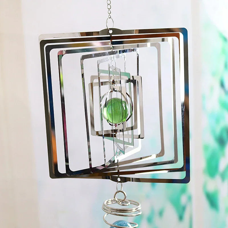 Modern Rotating Wind Chimes — 58 cm Kinetic Spinner (3 Styles) - Y.S Alley
