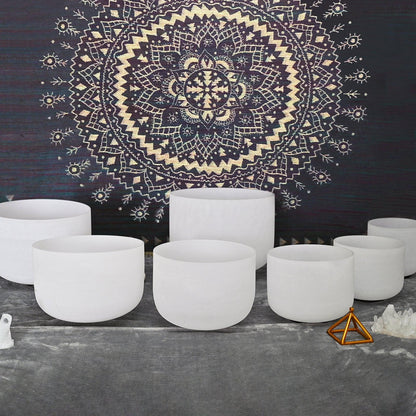 Classic 6-Inch Crystal Singing Bowl — 7-Tone Chakra Set (C to B) - Y.S Alley