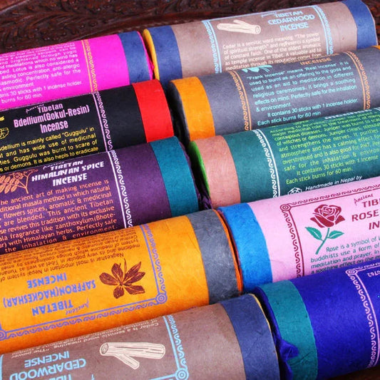 Himalayas Hand‑Rolled Incense — 30 Sticks + Cork Holder - Y.S Alley