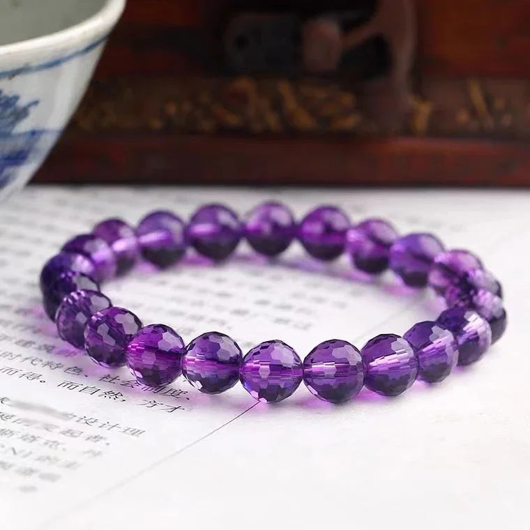 128-Facet Crystal Bracelet | Amethyst · Ametrine · Citrine (Unisex) - Y.S Alley