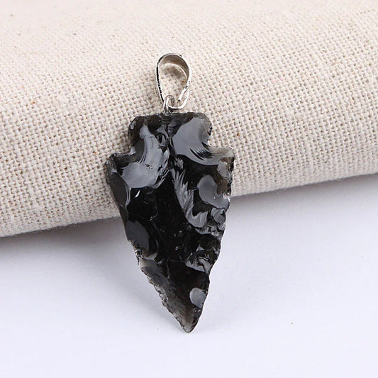 Shadow Arrow Obsidian Pendant — Cut Through Negativity - Y.S Alley