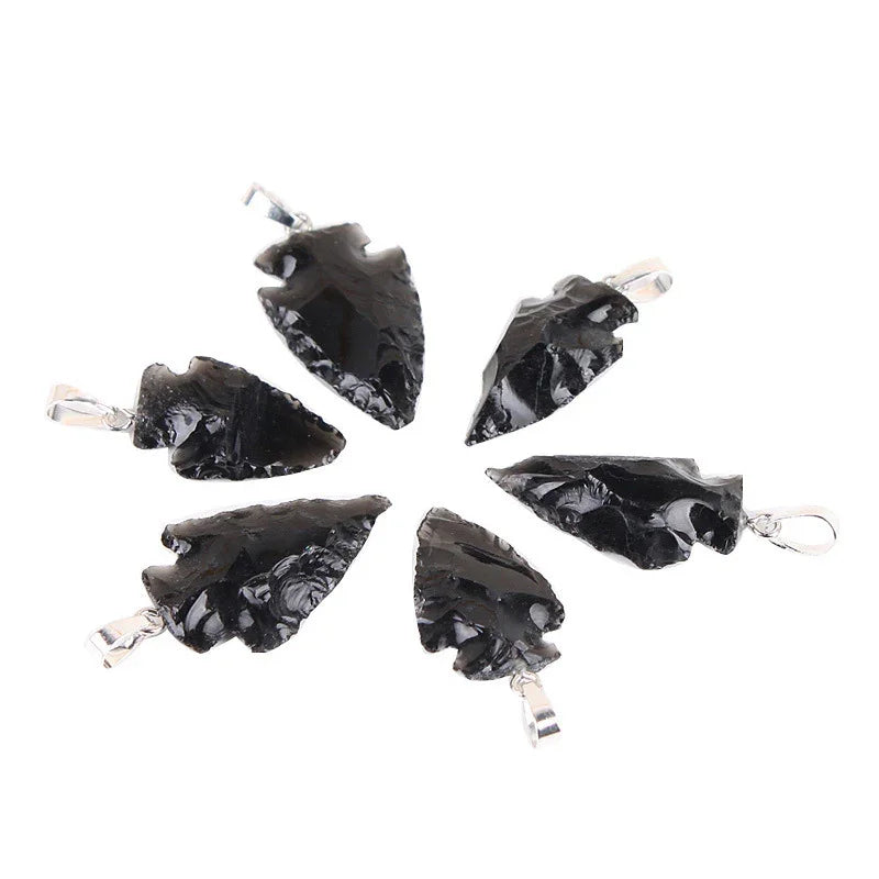 Shadow Arrow Obsidian Pendant — Cut Through Negativity - Y.S Alley