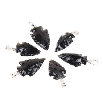 Shadow Arrow Obsidian Pendant — Cut Through Negativity - Y.S Alley