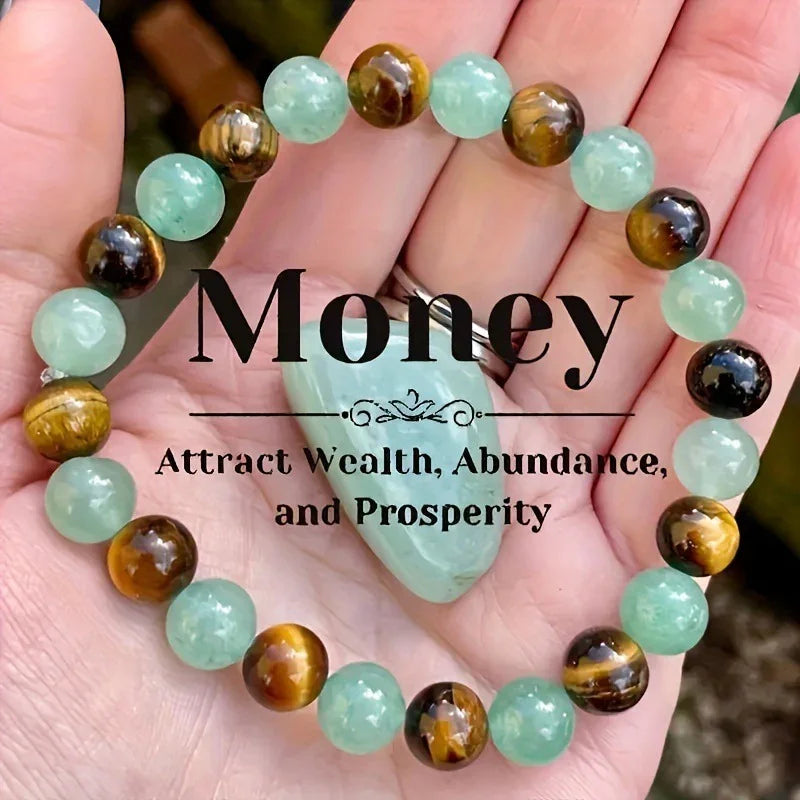 Intention Crystal Bracelet — Money · Protection · Abundance · Love (8 mm beads) - Y.S Alley