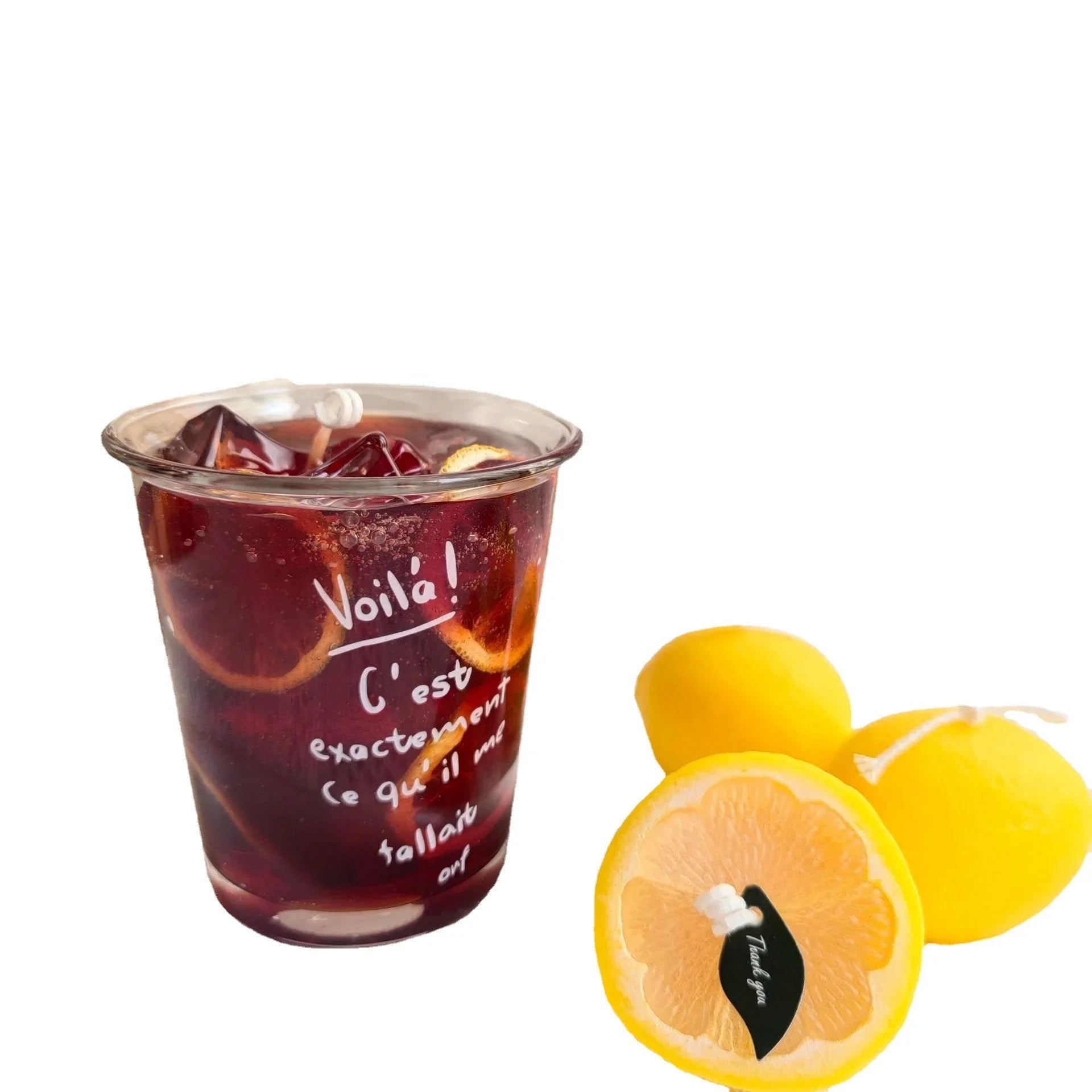 Jelly Wax Glass Candle — Handmade ‘Drink’ Style - Y.S Alley