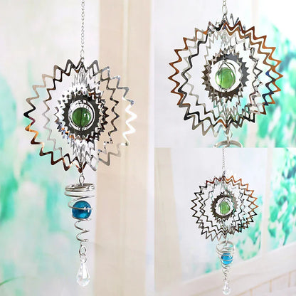 Modern Rotating Wind Chimes — 58 cm Kinetic Spinner (3 Styles) - Y.S Alley