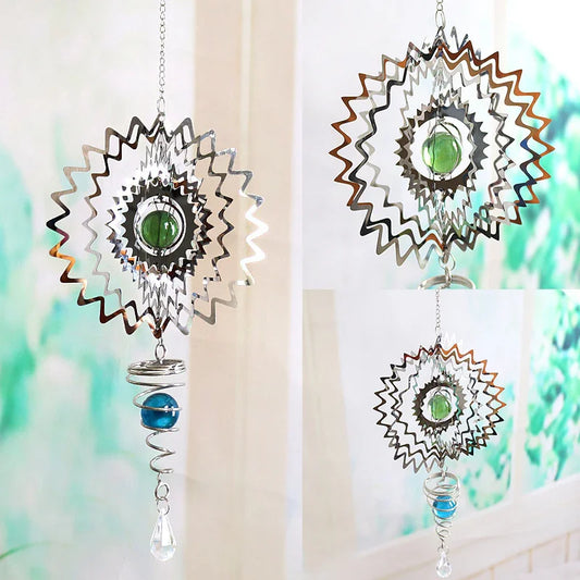 Modern Rotating Wind Chimes — 58 cm Kinetic Spinner (3 Styles) - Y.S Alley